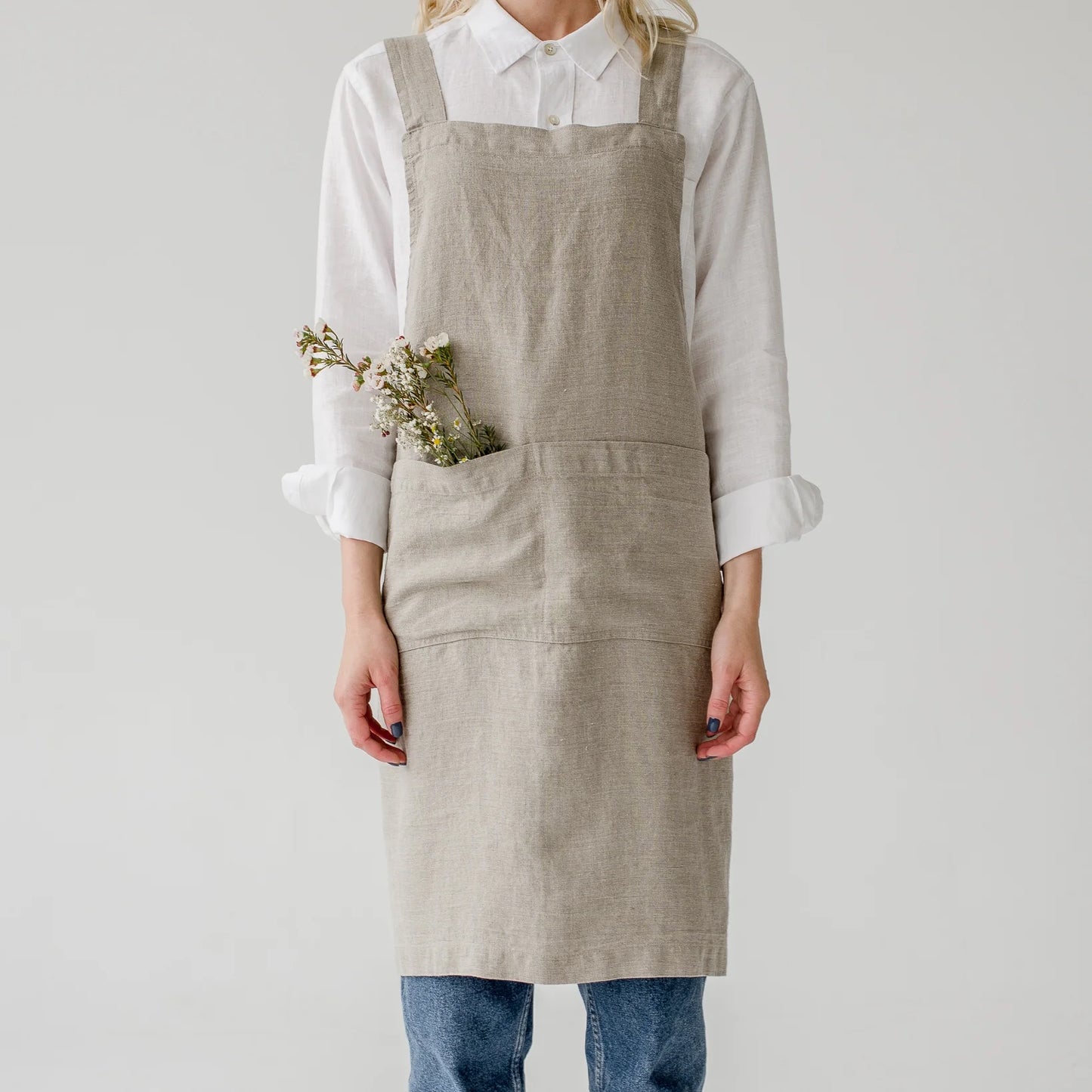 Linen Tales %uyum_store% Linen Crossback Apron Apron