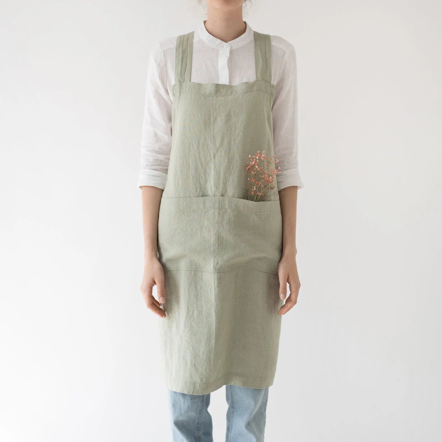 Linen Tales %uyum_store% Linen Crossback Apron Apron